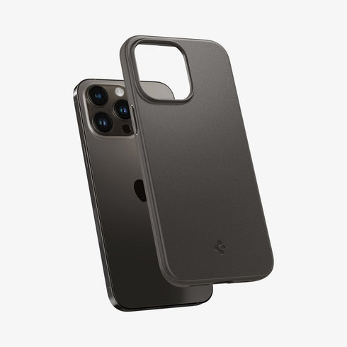 ACS04766 - iPhone 14 Pro Max Case Thin Fit in black showing the back